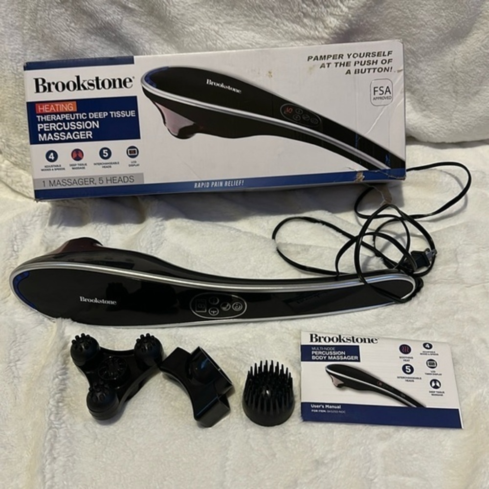 Brookstone Therapeutic Deep Tissue Percussion Handheld Massager